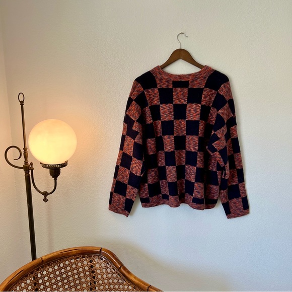 Madewell Space-Dye Checkered Pullover Sweater - Picture 6 of 11